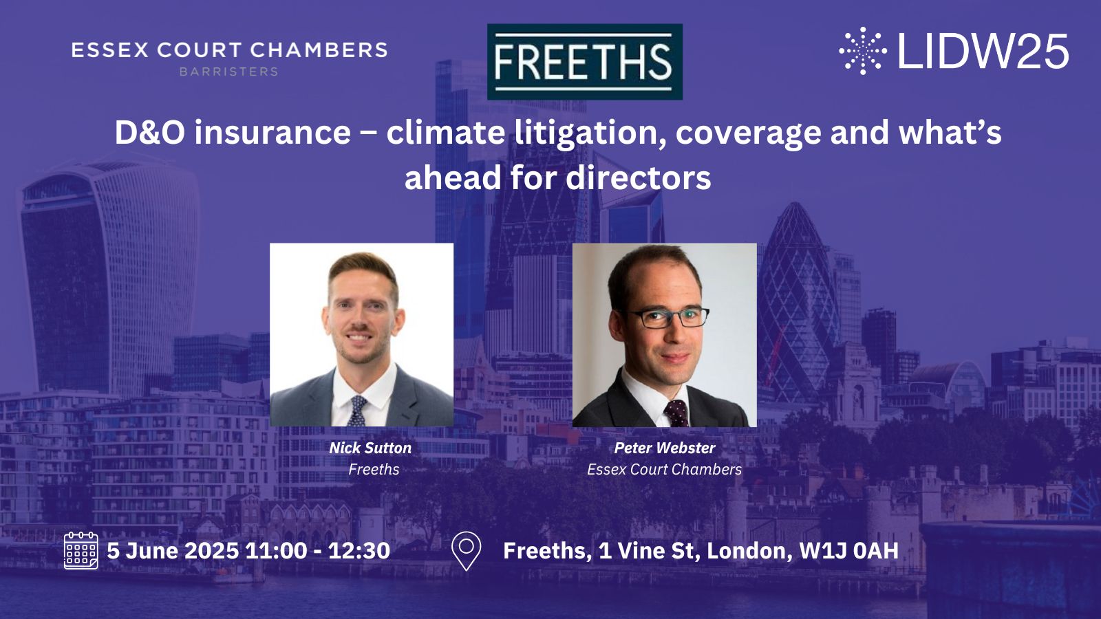 LIDW2025: D&O insurance – climate litigation, coverage and what’s ahead for directors