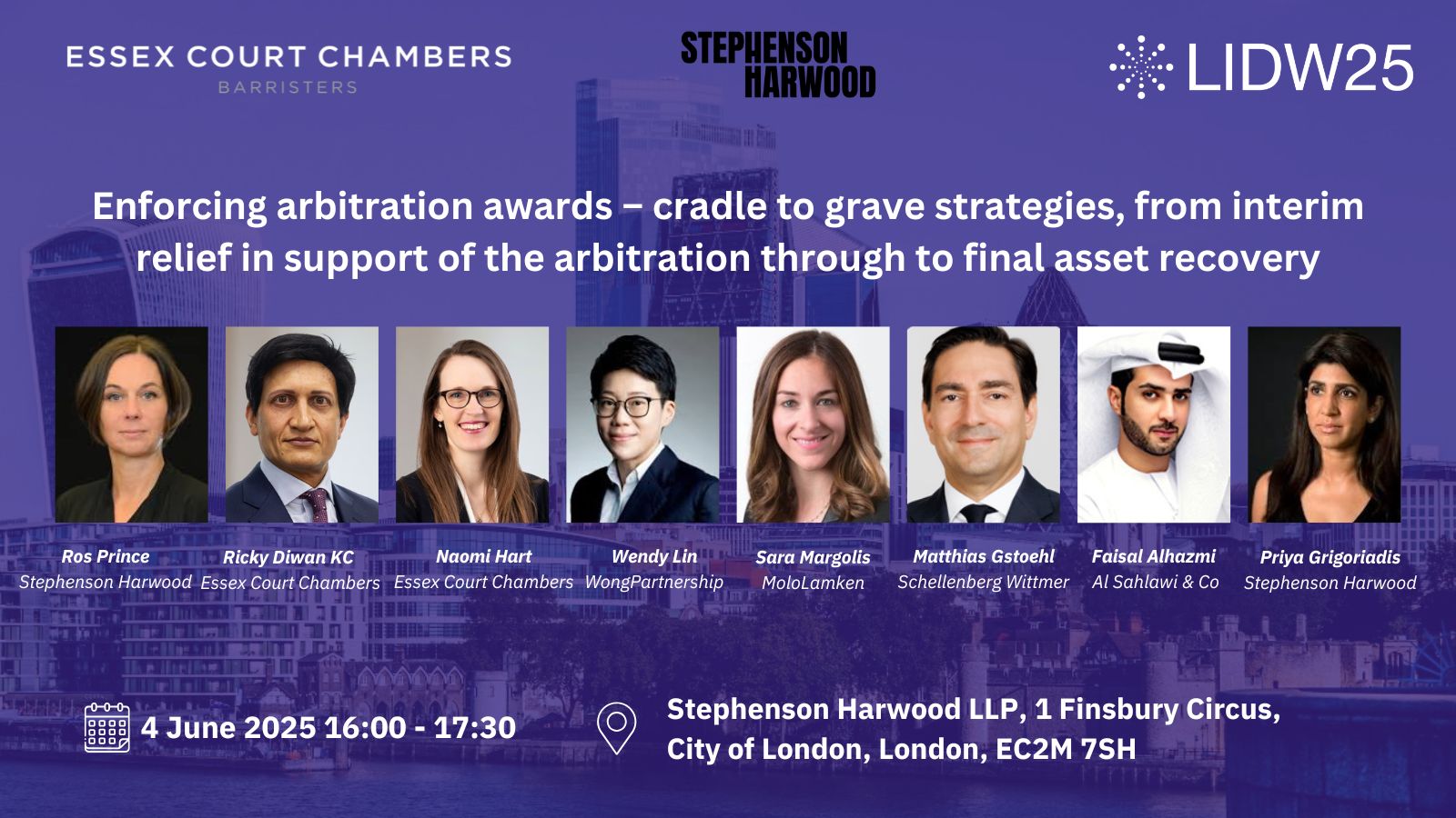 LIDW2025: Enforcing arbitration awards – cradle to grave strategies, from interim relief in support of the arbitration through to final asset recovery