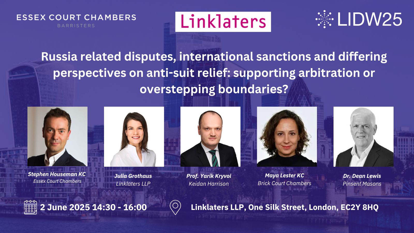 LIDW2025: Russia related disputes, international sanctions and differing perspectives on anti-suit relief: supporting arbitration or overstepping boundaries?